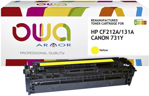 TONERCARTRIDGE OWA ALTERNATIEF TBV HP CF212A GEEL
