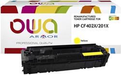 TONERCARTRIDGE OWA ALTERNATIEF TBV HP CF402X GEEL