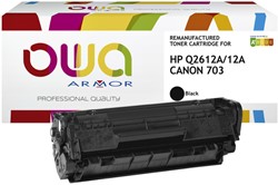 TONERCARTRIDGE OWA ALTERNATIEF TBV HP Q2612A ZWART