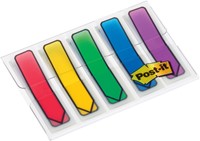 INDEXTABS 3M POST-IT 684 12X43MM PIJLVORM ASSORTI 100 STUKS