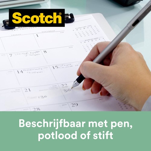 PLAKBAND SCOTCH MAGIC 919 19MMX20M TRANSPARANT + GERECYCLEDE AFROLLER-1