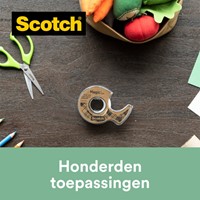 PLAKBAND SCOTCH MAGIC 919 19MMX20M TRANSPARANT + GERECYCLEDE AFROLLER-2