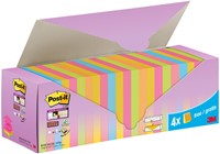 MEMOBLOK 3M POST-IT Z-NOTE R330 SUPER STICKY 76X76MM ASSORTI KLEUR 20 + 4 GRATIS-2