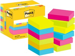 MEMOBLOK 3M POST-IT 653 38X51MM NEON ASSORTI KLEUR 12 STUKS