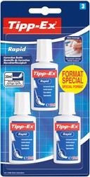 CORRECTIEVLOEISTOF TIPP-EX RAPID 20ML BLISTER À 3 STUKS