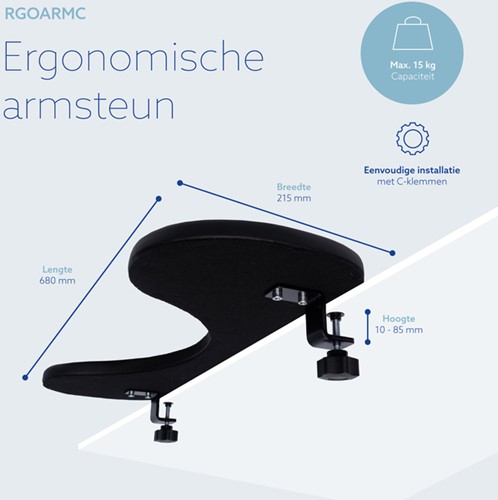 ARMSTEUN R-GO ERGONOMISCH ZWART-1