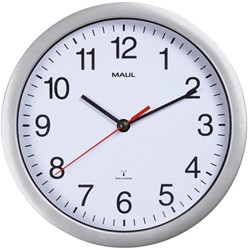 WANDKLOK MAUL RUN RC Ø25X5CM KUNSTSTOF ZILVER/WIT INCL BATTERIJ