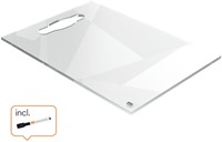 NOTITIEBORD NOBO TRANSPARANT ACRYL MET HANDGREEP A4-3