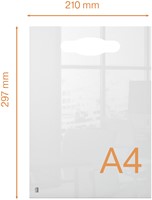 NOTITIEBORD NOBO TRANSPARANT ACRYL MET HANDGREEP A4-2