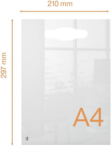 NOTITIEBORD NOBO TRANSPARANT ACRYL MET HANDGREEP A4-2