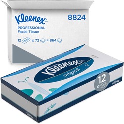 FACIAL TISSUES KLEENEX 3-LAAGS 72 VEL WIT 8824