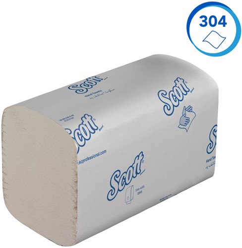 HANDDOEK SCOTT CONTROL I-VOUW 1-LAAGS 200X210MM 15X304 VEL WIT 6689-3