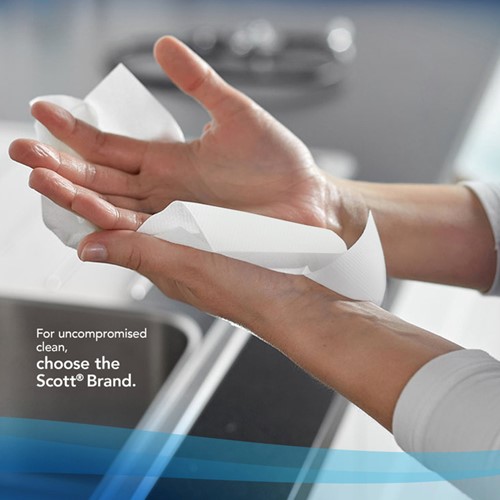 HANDDOEK SCOTT CONTROL I-VOUW 1-LAAGS 200X210MM 15X304 VEL WIT 6689-4