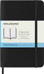 NOTITIEBOEK MOLESKINE POCKET 90X140MM DOTS SOFT COVER ZWART