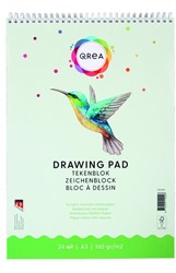 TEKENBLOK QREA A3 160GR SPIRAAL