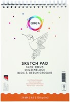 SCHETSBLOK QREA A5 24 VEL 120GR SPIRAAL