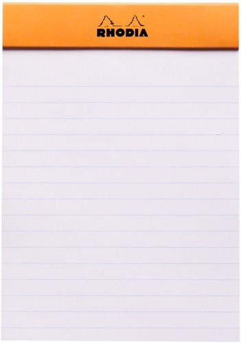 SCHRIJFBLOK RHODIA A6 LIJN 80 VEL 80GR ORANJE-2