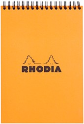 SPIRAALBLOK RHODIA A5 LIJN 160 PAGINA'S 80GR ORANJE