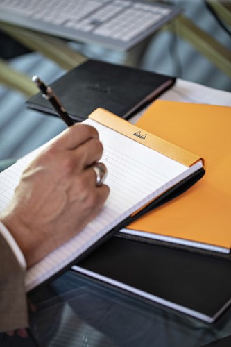 SCHRIJFBLOK RHODIA A6 LIJN 80 VEL 80GR ORANJE-3