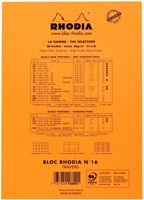 SCHRIJFBLOK RHODIA A5 LIJN 80 VEL 80GR MET KANTLIJN ORANJE-3