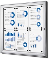 VITRINEBORD QUANTORE LUXE 6X A4 ZILVER