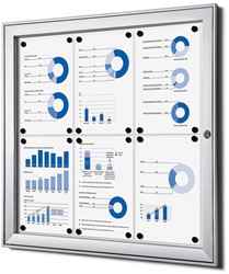 VITRINEBORD QUANTORE LUXE 6X A4 ZILVER