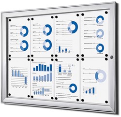 VITRINEBORD QUANTORE LUXE 8X A4 ZILVER