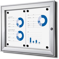 VITRINEBORD QUANTORE LUXE 2X A4 ZILVER