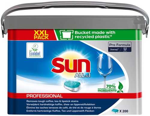 VAATWASTABLETTEN SUN PRO FORMULA ALL-IN-ONE XXL 200 STUKS