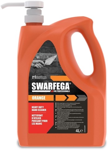HANDREINIGER SCJ SWARFEGA ORANGE 4 LITER MET POMP