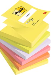 MEMOBLOK 3M POST-IT Z-NOTE R330 76X76MM ASS KLEUR 6 STUKS