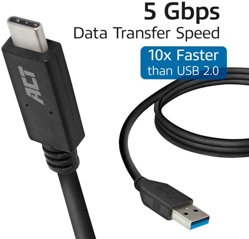 KABEL ACT USB A 3.2 NAAR USB-C 2 METER-3