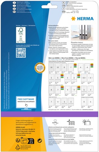 RUGETIKET HERMA 5123 192X59MM ZELFKLEVEND WIT 100 ETIKETTEN-2