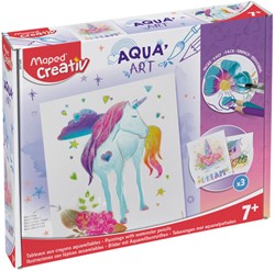 HOBBYSET MAPED CREATIV AQUA'ART EENHOORN 14-DELIG ASSORTI