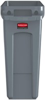 AFVALBAK RUBBERMAID SLIM JIM VENTED MET LUCHTSLEUVEN 60LITER GRIJS-2