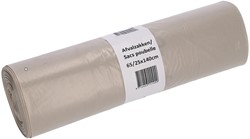 AFVALZAK CLEANINQ 65/25X140CM LDPE RECYCLED T70 240L TRANSPARANT ROL À 10 STUKS
