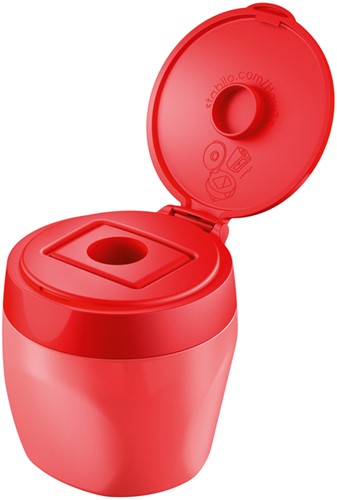 PUNTENSLIJPER STABILO 4849 WOODY 3 IN 1 ROOD-2