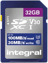 GEHEUGENKAART INTEGRAL SDHC-XC 32GB HIGH SPEED