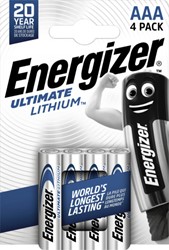 BATTERIJ ENERGIZER ULTIMATE LITHIUM 4X AAA