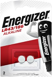 BATTERIJ ENERGIZER KNOOPCEL 2X LR43 ALKALINE