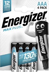 BATTERIJ ENERGIZER MAX PLUS 4X AAA ALKALINE