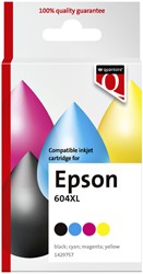 INKTCARTRIDGE QUANTORE ALTERNATIEF TBV EPSON 604XL T10H94 ZWART + 3 KLEUREN