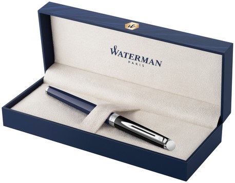VULPEN WATERMAN HÉMISPHÈRE COLOUR BLOCKING BLACK EN BLUE CT FIJN-2
