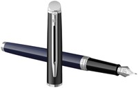 VULPEN WATERMAN HÉMISPHÈRE COLOUR BLOCKING BLACK EN BLUE CT FIJN-3
