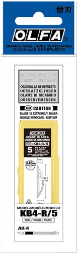 RESERVEMES OLFA KB4-R BLISTER À 5 STUKS