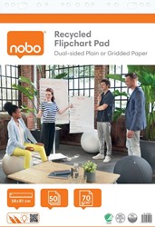 FLIPOVERPAPIER NOBO GERECYCLED 58X81CM DUBBELZIJDIG ROL 50 VEL