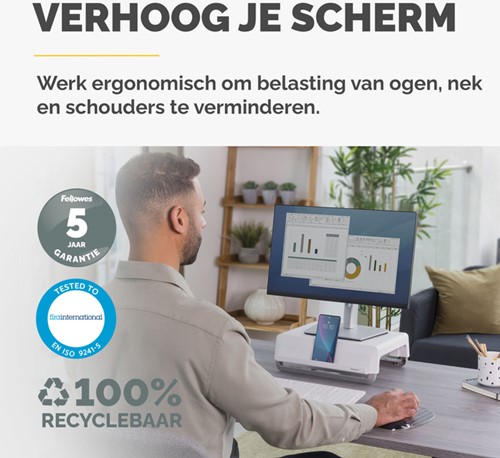 MONITORSTANDAARD FELLOWES BREYTA WIT-1
