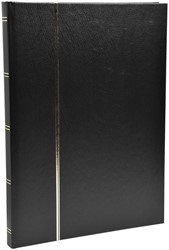 POSTZEGELALBUM EXACOMPTA 22.5X30.5CM 48 ZWARTE PAGINA'S ZWART