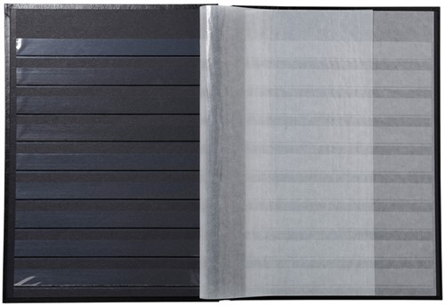 POSTZEGELALBUM EXACOMPTA 22.5X30.5CM 16 ZWARTE PAGINA'S ZWART-3