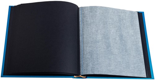 FOTOALBUM EXACOMPTA 29X32CM 60 ZWARTE PAGINA'S NÉO DÉCO BLAUW-2